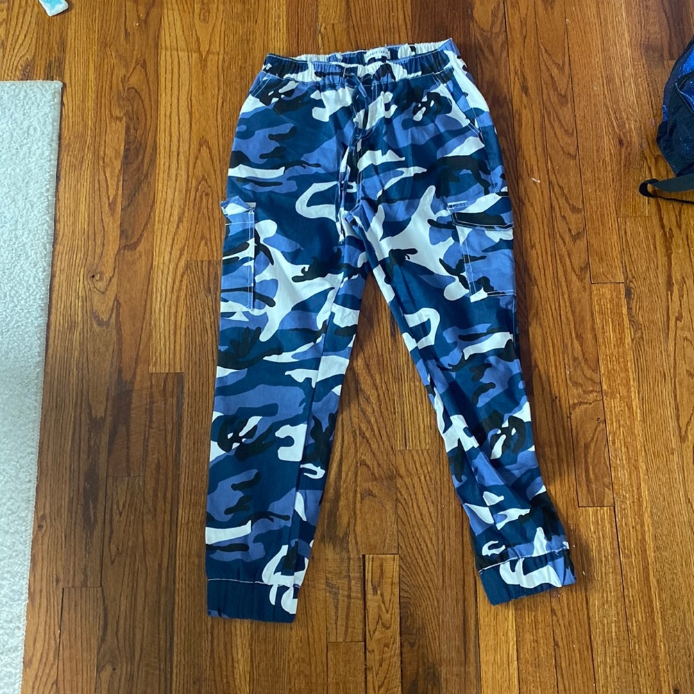blue camo joggers